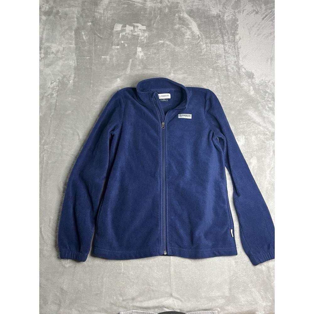 Magellan Boys Jacket Fleece Large Blue Full Zip Outdoor Lightweight Pullover